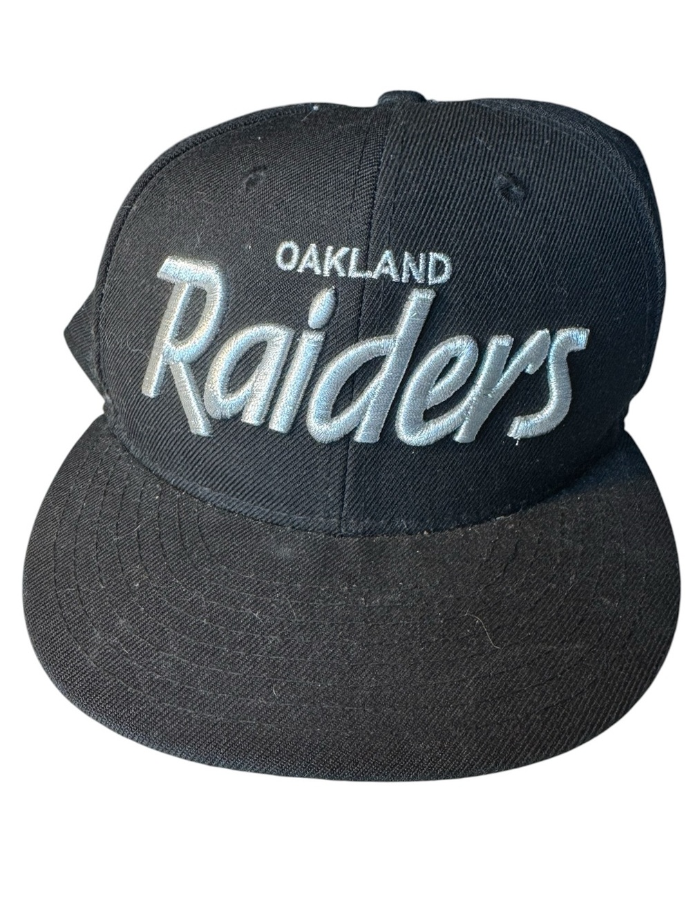 Vintage New Era Oakland Raiders NFL Black Baseball Hat Men’s 7 3/8 RARE